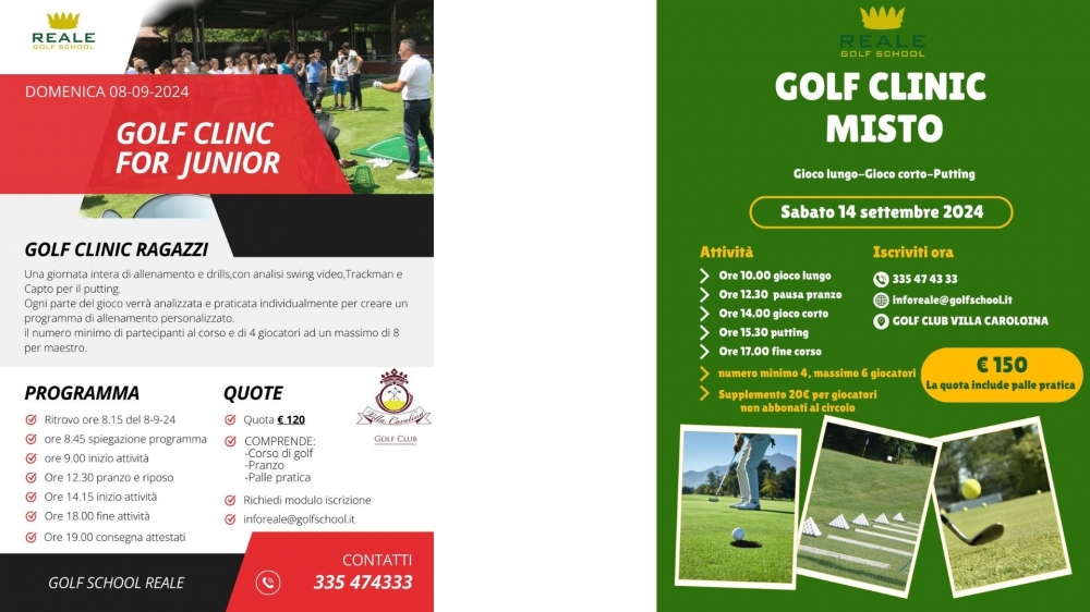 CLINIC E CORSI 2024 - Golf School by Andrea Reale